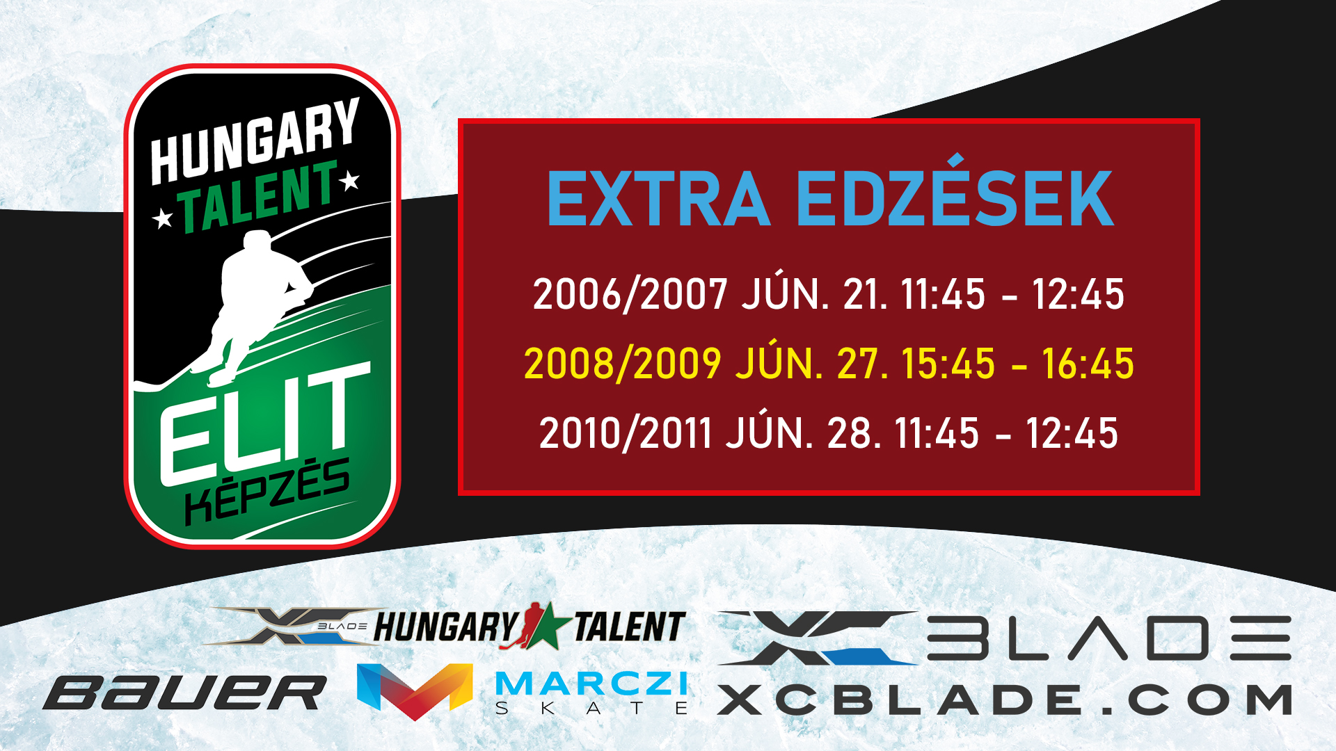 Három extra edzés három korosztálynak!